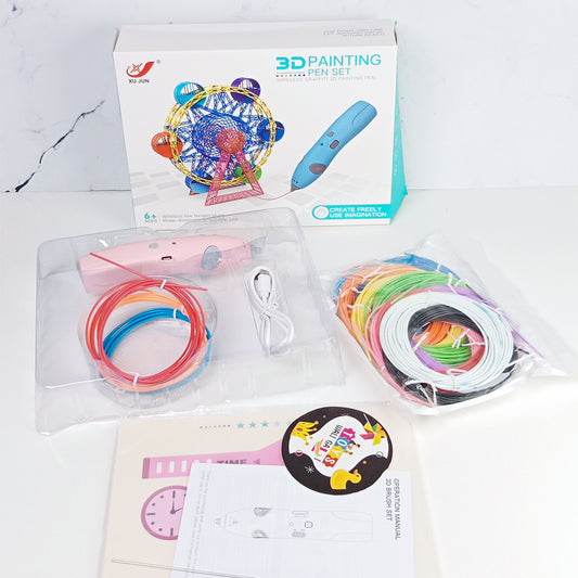 3D PAINTING PEN SET WITH 10 REFILLS - Toys Wali Gali