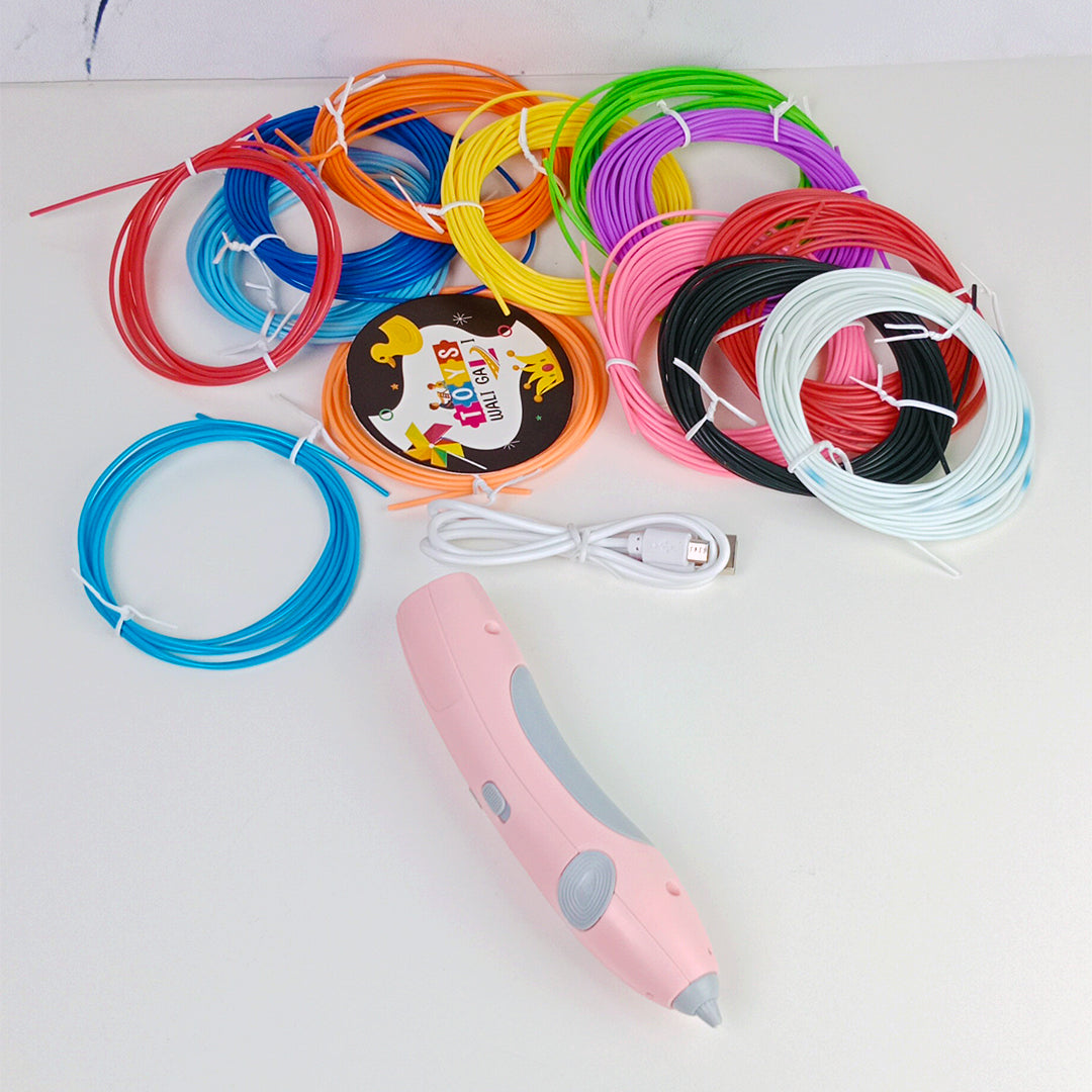 3D PAINTING PEN SET WITH 10 REFILLS - Toys Wali Gali