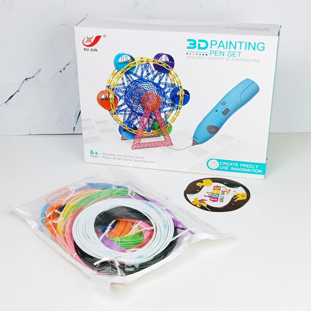 3D PAINTING PEN SET WITH 10 REFILLS - Toys Wali Gali