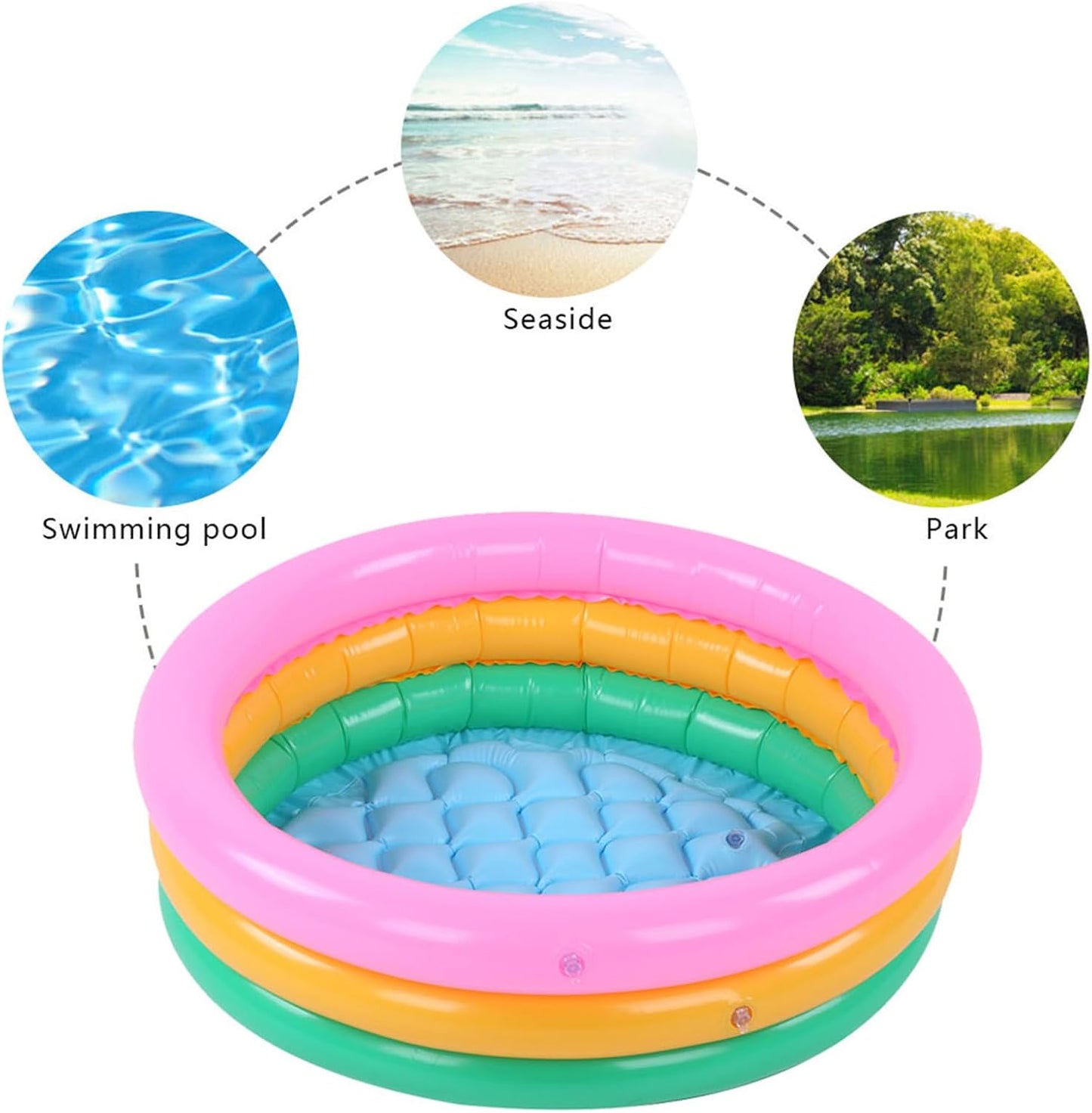 COLORFUL INFLATABLE BABY POOL - Toys Wali Gali