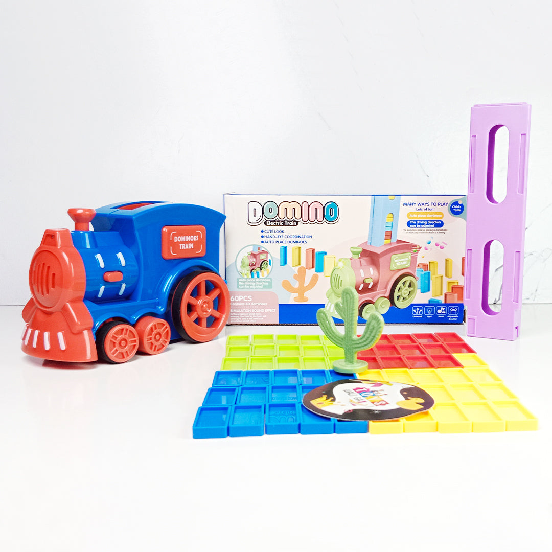 DOMINO TRAIN โ TOY WITH 60 COLORFUL TILES - Toys Wali Gali