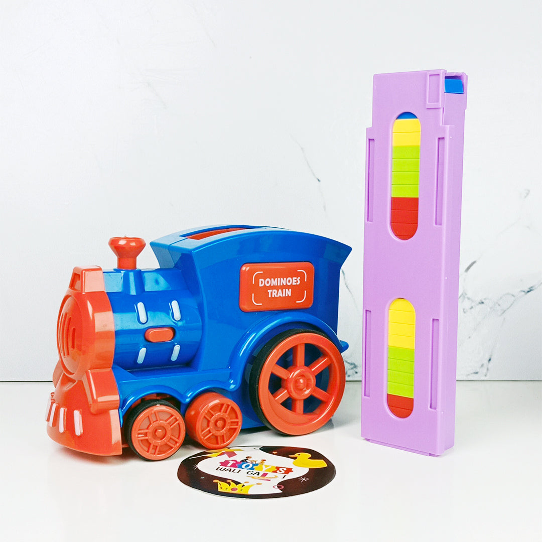DOMINO TRAIN โ TOY WITH 60 COLORFUL TILES - Toys Wali Gali