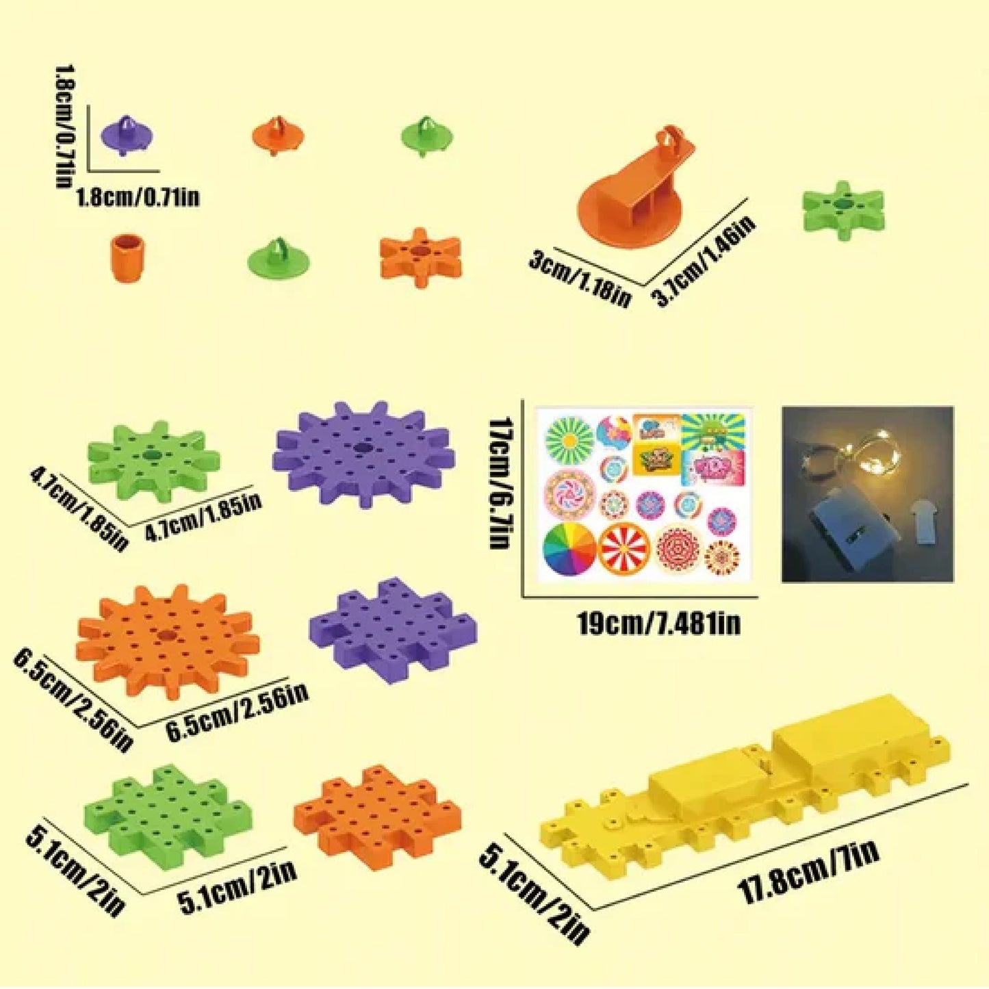 ELECTRIC GEAR BUILDING BLOCKS SET - Toys Wali Gali