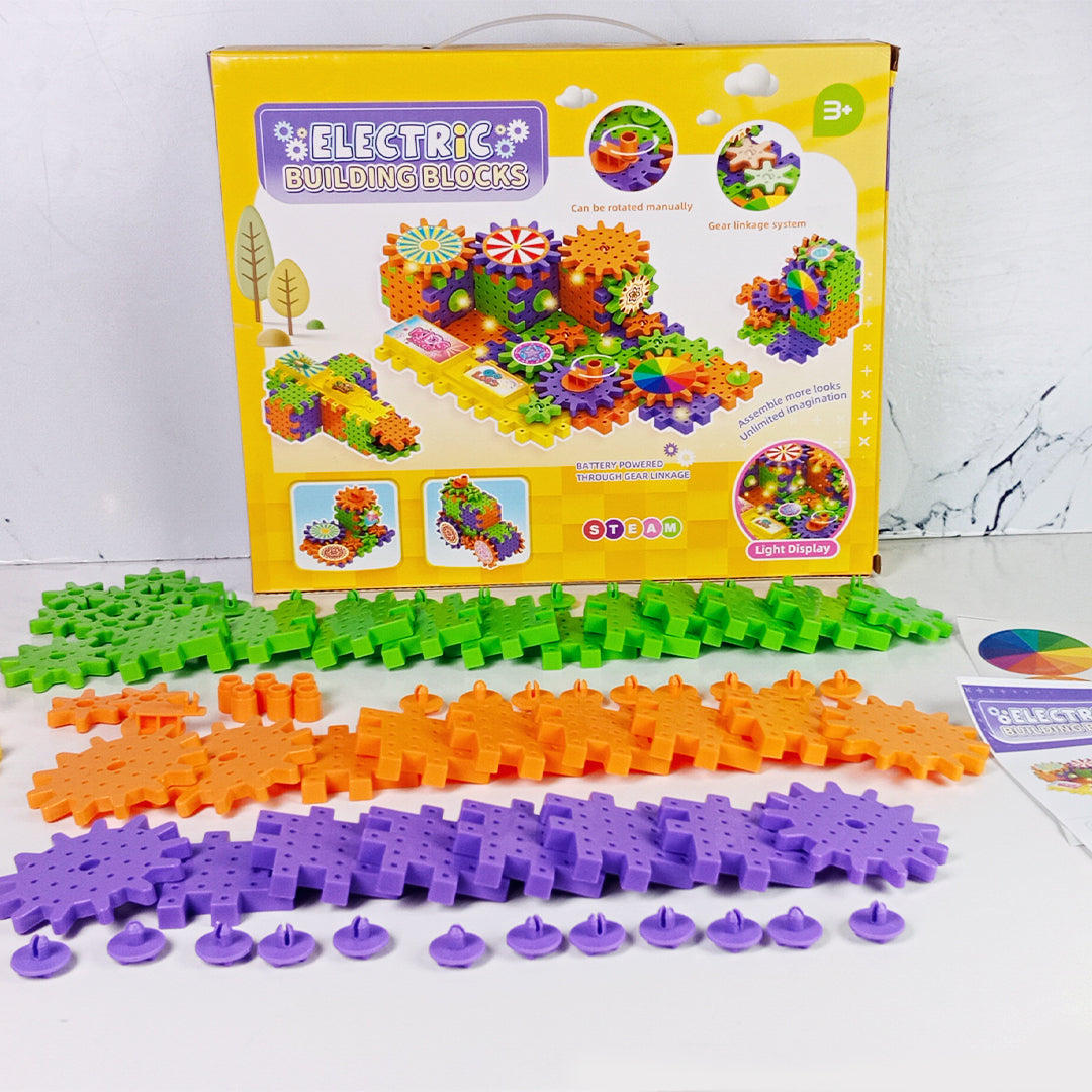 ELECTRIC GEAR BUILDING BLOCKS SET - Toys Wali Gali