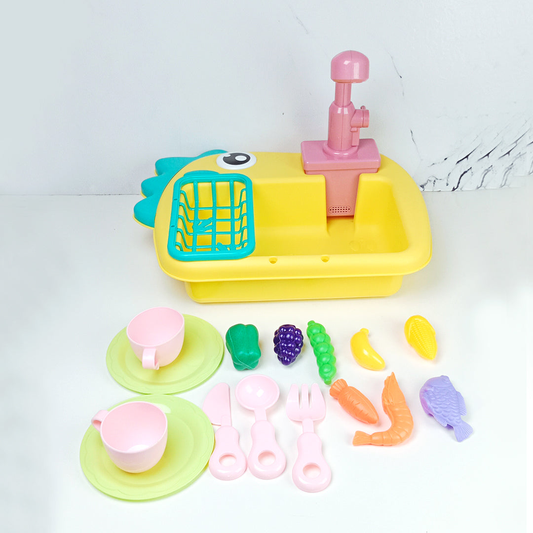 ELECTRIC WATER SINK YELLOW - Toys Wali Gali
