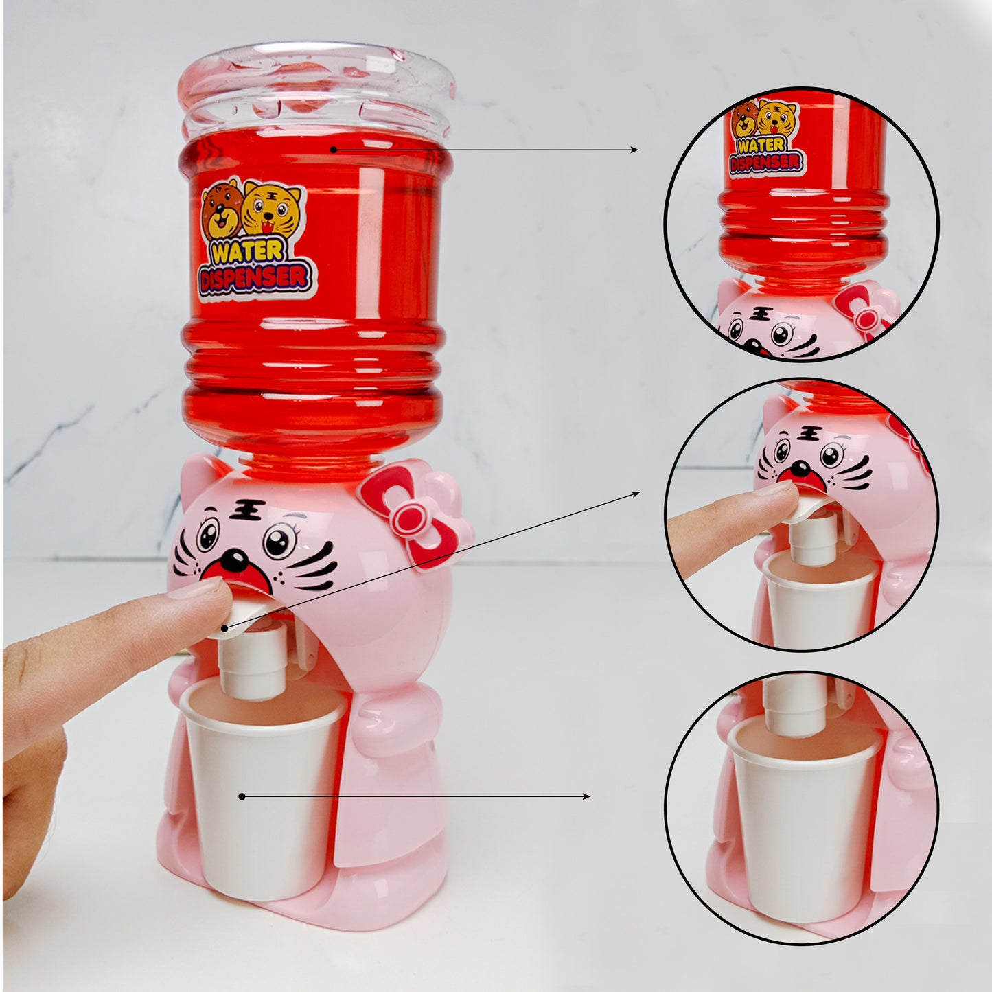 HELLO KITTY MINI WATER DISPENCER - Toys Wali Gali