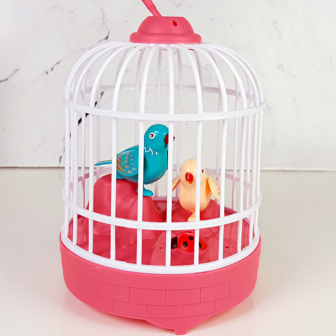 INTERACTIVE TALKING BIRD CAGE – VOICE-CONTROLLED WITH MUSIC & LIGHT - Toys Wali Gali