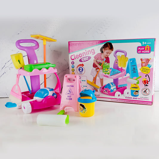 KIDS CLEANING TROLLEY PLAYSET - Toys Wali Gali