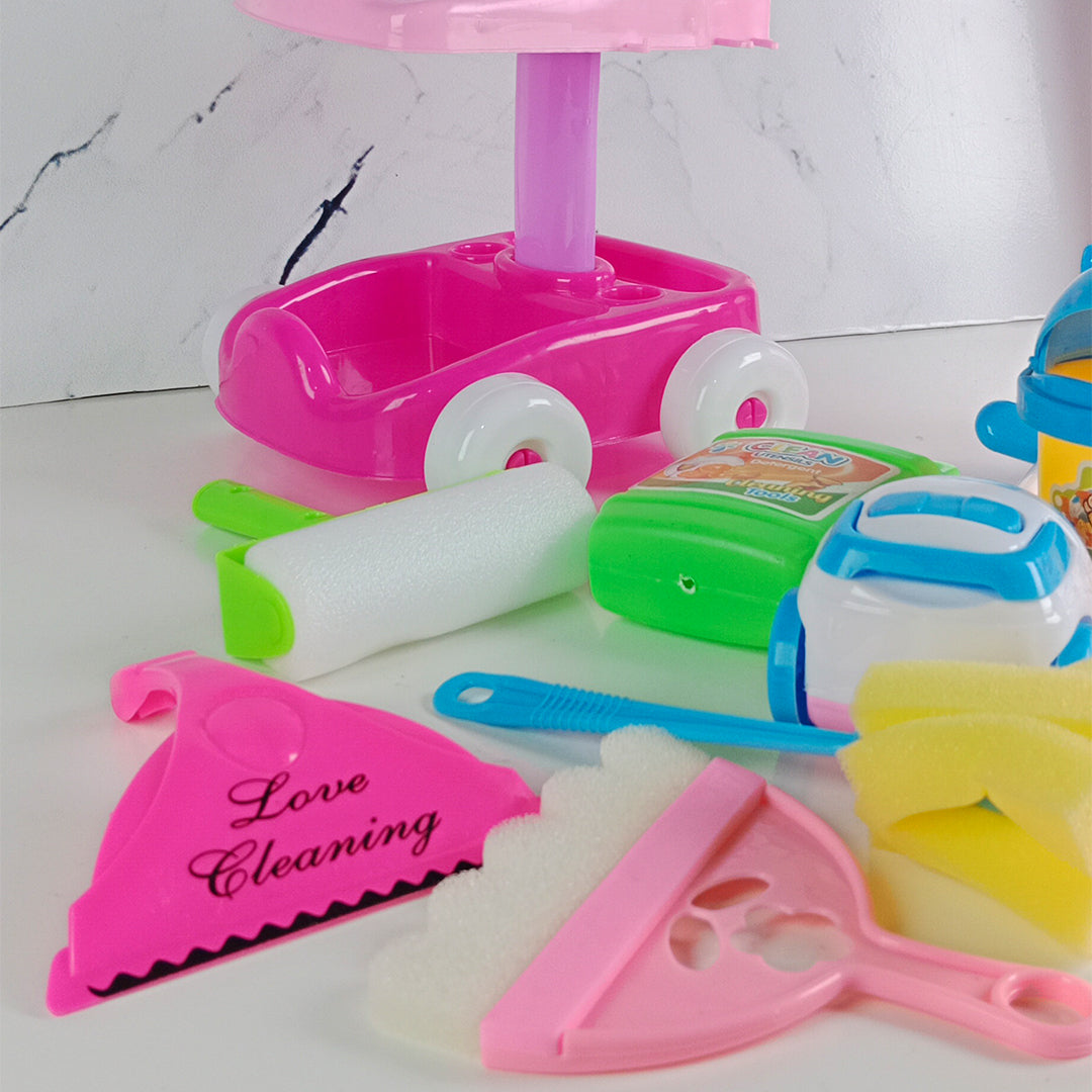 KIDS CLEANING TROLLEY PLAYSET - Toys Wali Gali