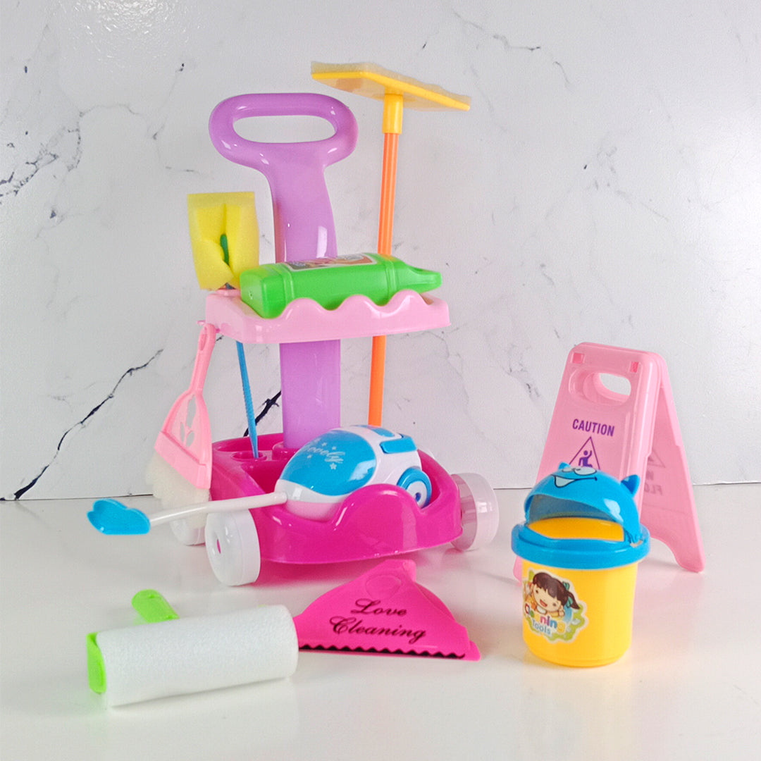 KIDS CLEANING TROLLEY PLAYSET - Toys Wali Gali