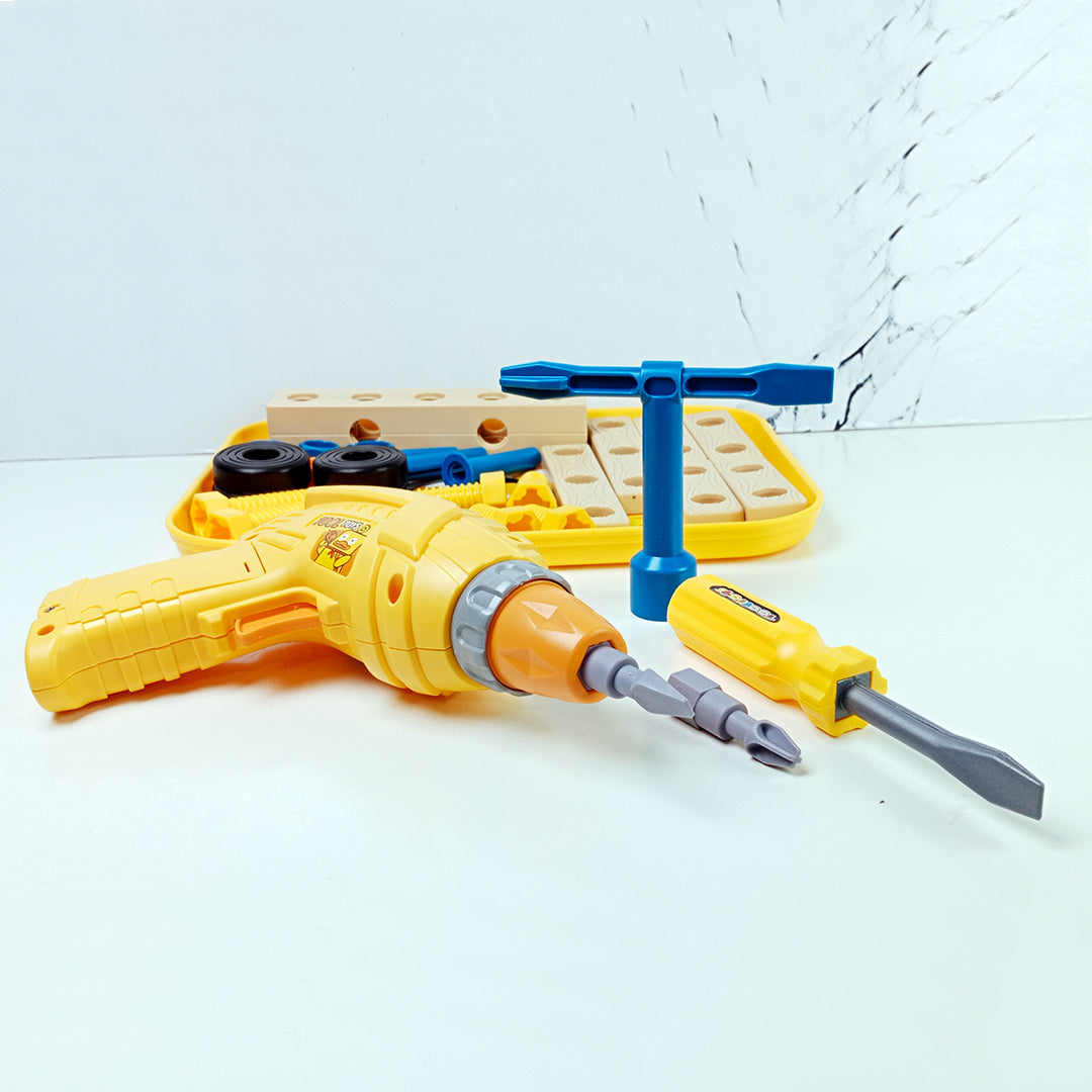 KIDS DIY TOOL SET TOY with DRILL & SCREWS - Toys Wali Gali