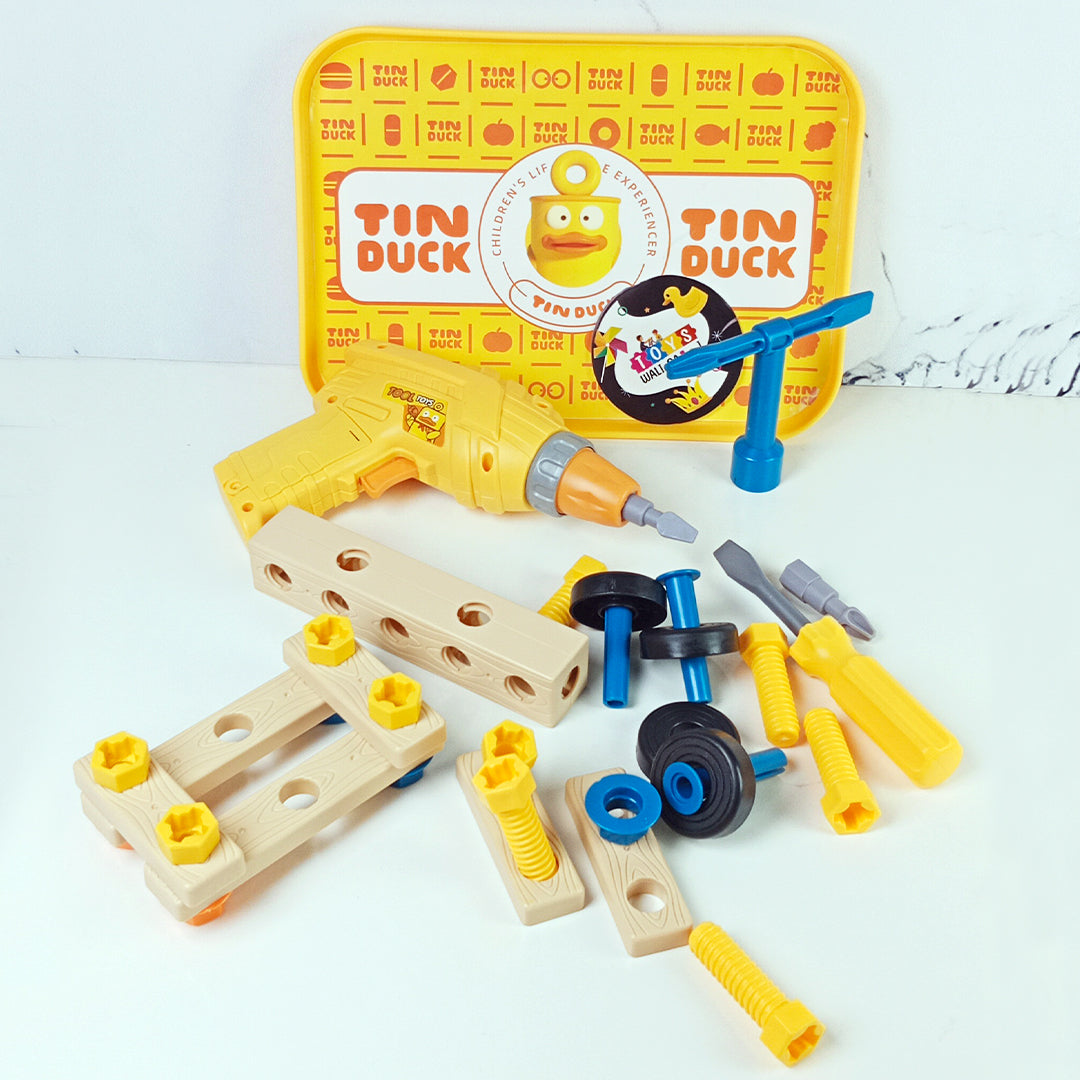 KIDS DIY TOOL SET TOY with DRILL & SCREWS - Toys Wali Gali