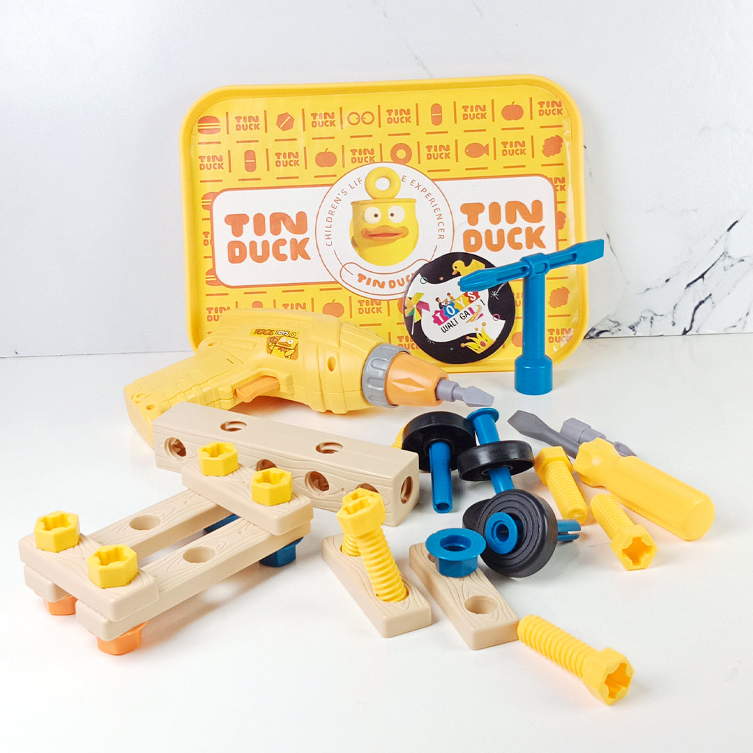 KIDS DIY TOOL SET TOY with DRILL & SCREWS - Toys Wali Gali