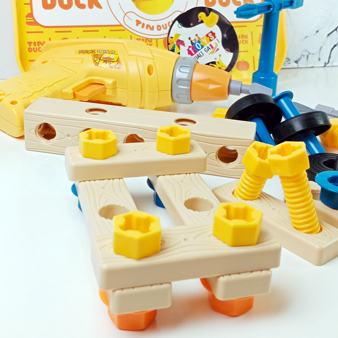 KIDS DIY TOOL SET TOY with DRILL & SCREWS - Toys Wali Gali