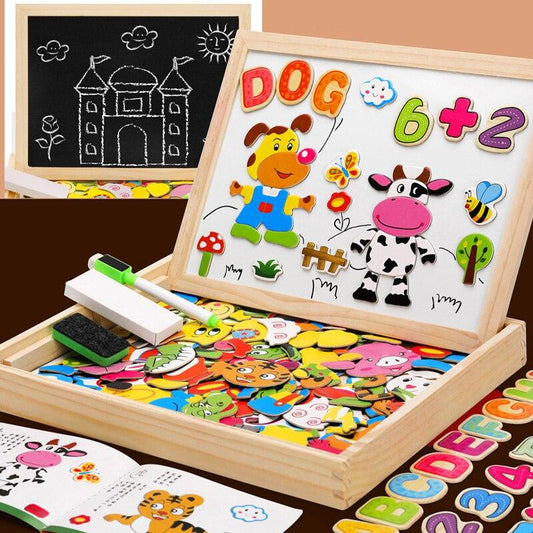 MAGNETIC WOODEN PUZZLE BOARD - Toys Wali Gali