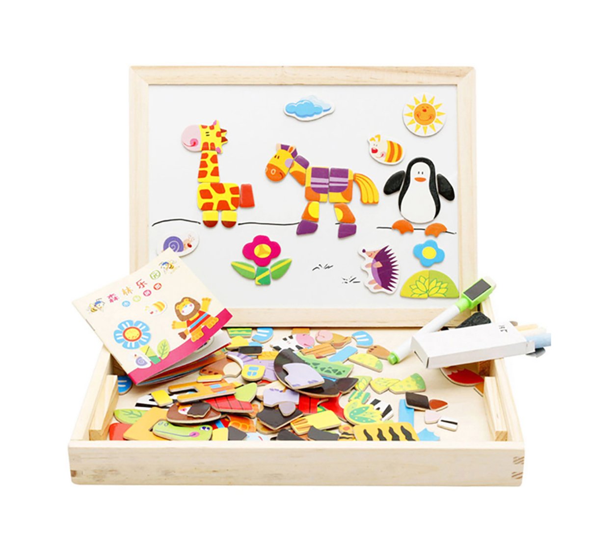 MAGNETIC WOODEN PUZZLE BOARD - Toys Wali Gali