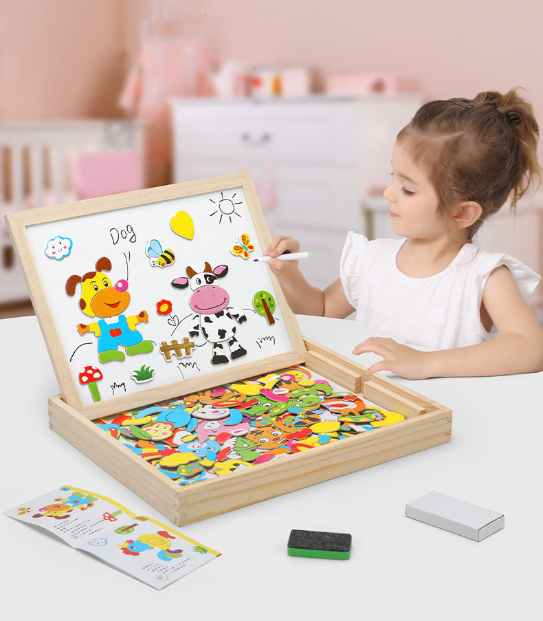 MAGNETIC WOODEN PUZZLE BOARD - Toys Wali Gali