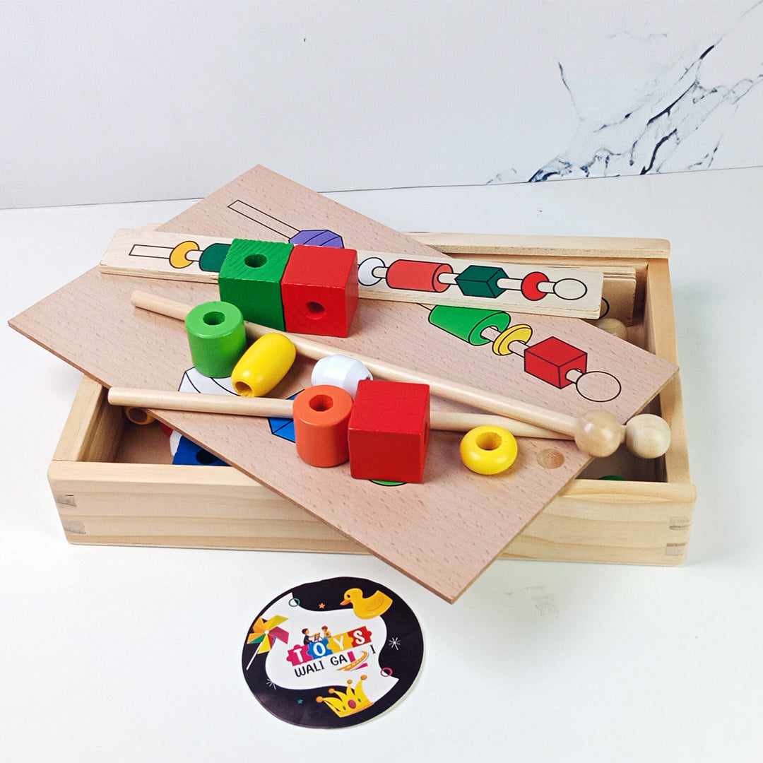 MONTESSORI WOODEN BEADS TOY - Toys Wali Gali