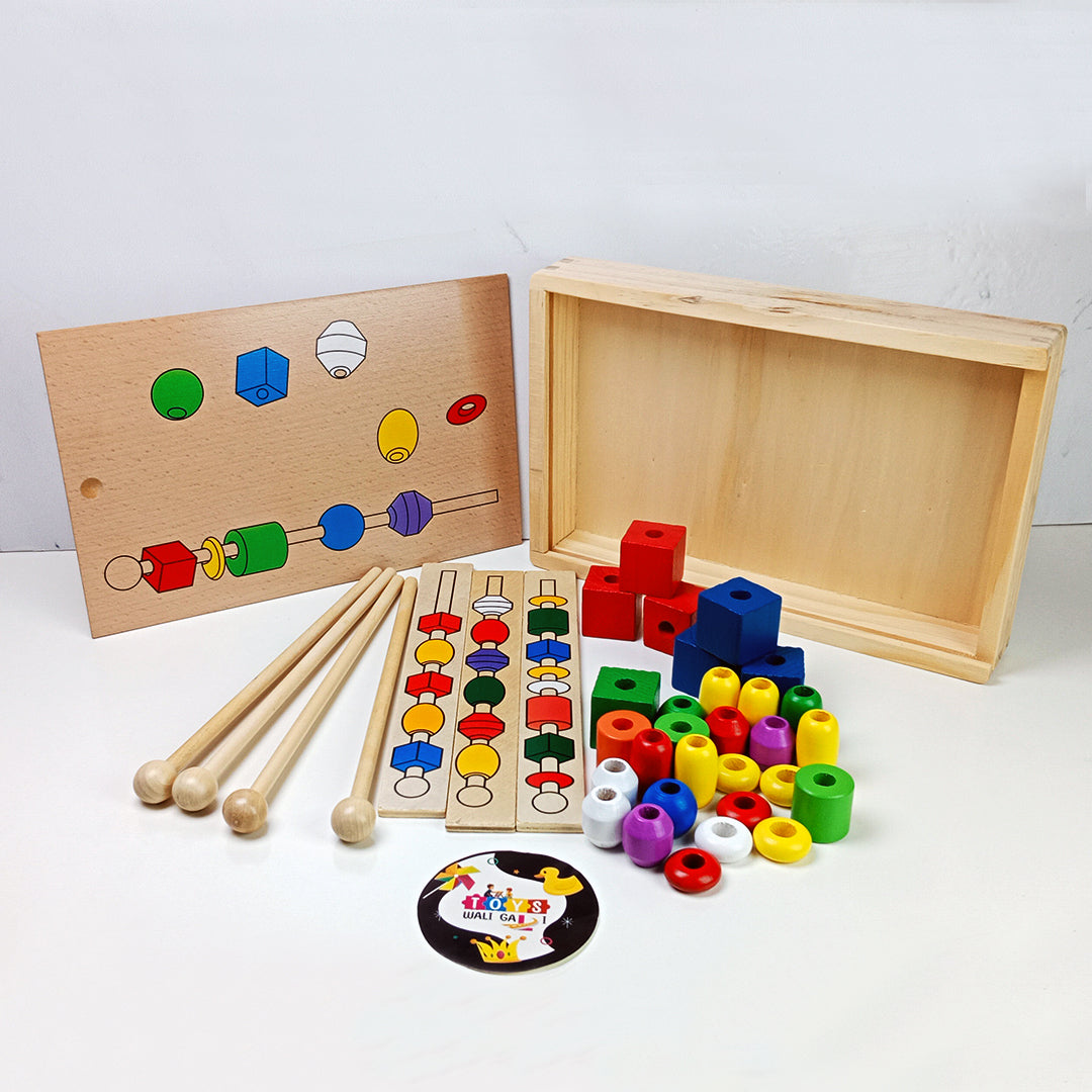 MONTESSORI WOODEN BEADS TOY - Toys Wali Gali