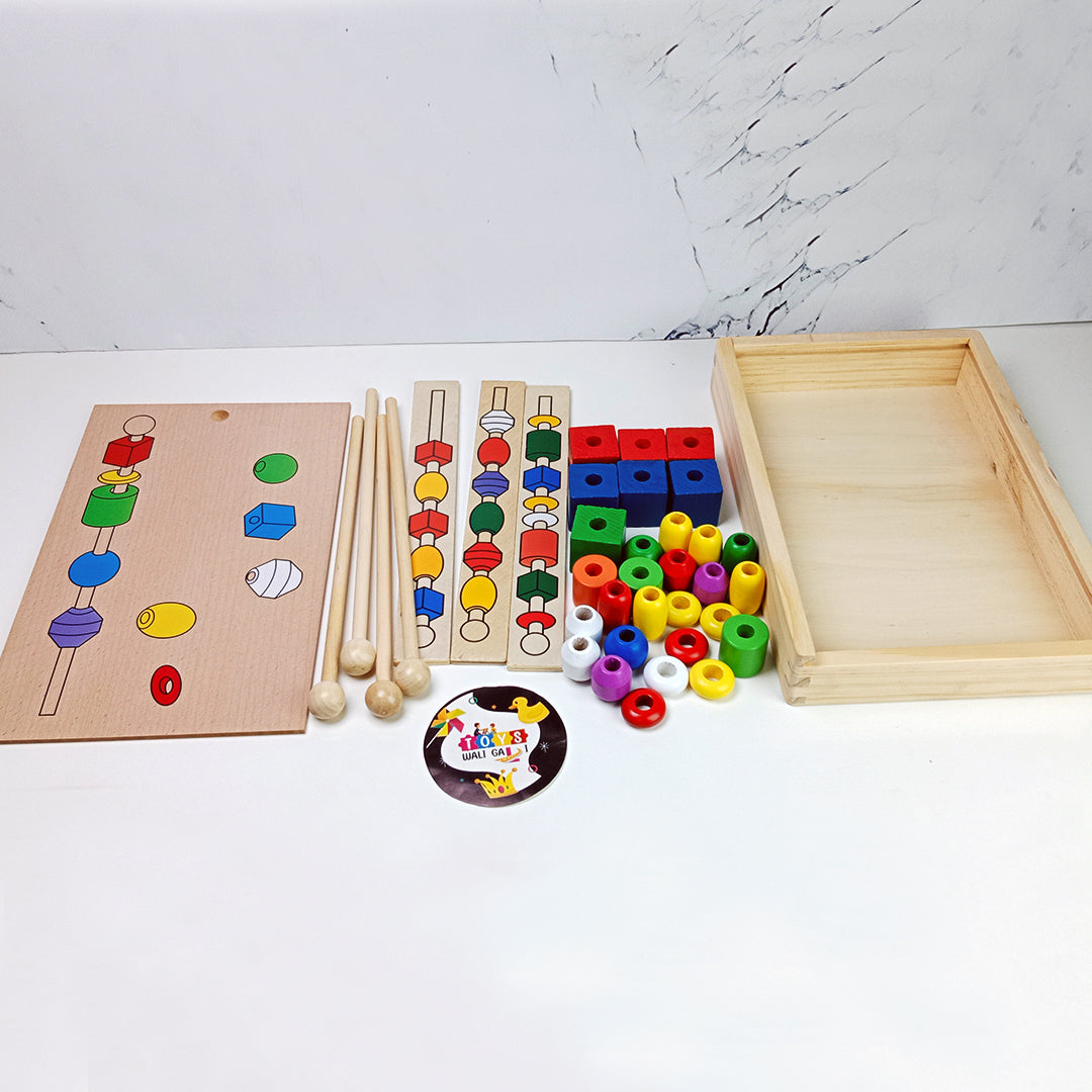MONTESSORI WOODEN BEADS TOY - Toys Wali Gali