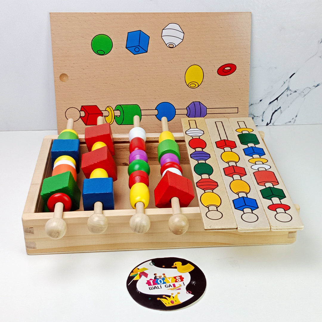 MONTESSORI WOODEN BEADS TOY - Toys Wali Gali