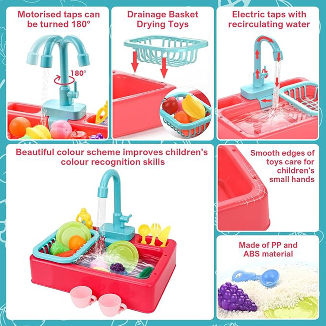 RUNNING WATER SINK TOY SET - Toys Wali Gali