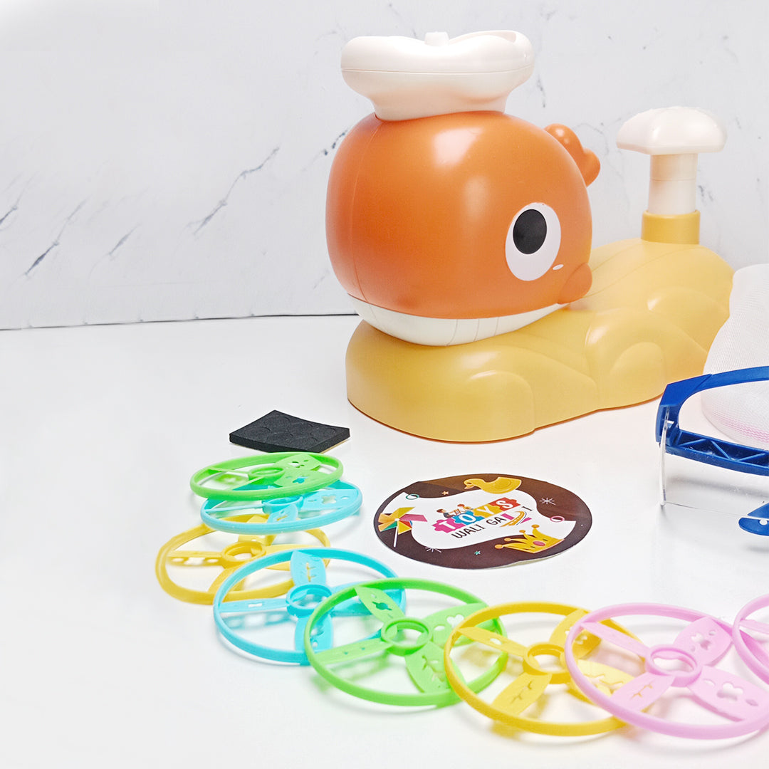 Whale Flying Disc Launcher Toy - Toys Wali Gali