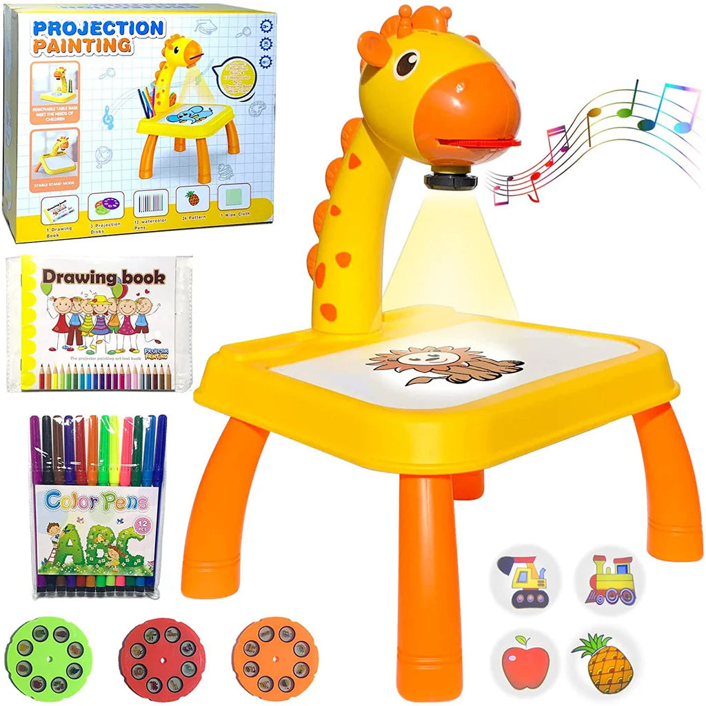 GIRAFFE PROJECTOR DRAWING TABLE - Toys Wali Gali
