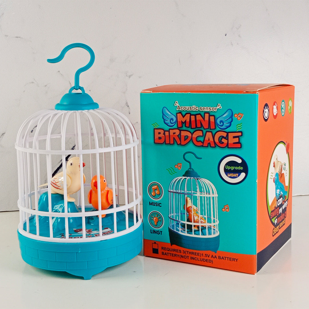 MINI BIRDCAGE TOY – TALKING BIRDS With MUSIC & LIGHTS - Toys Wali Gali