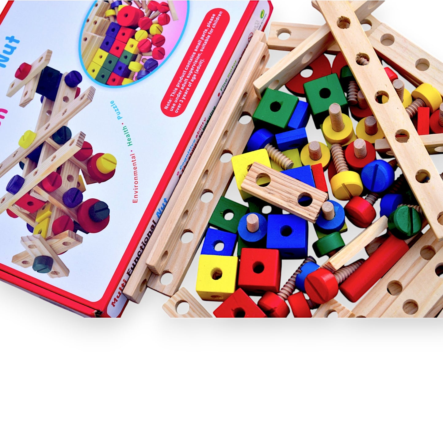 MULTI-FUNCTIONAL NUT COMBINATIONS WOODEN - Toys Wali Gali